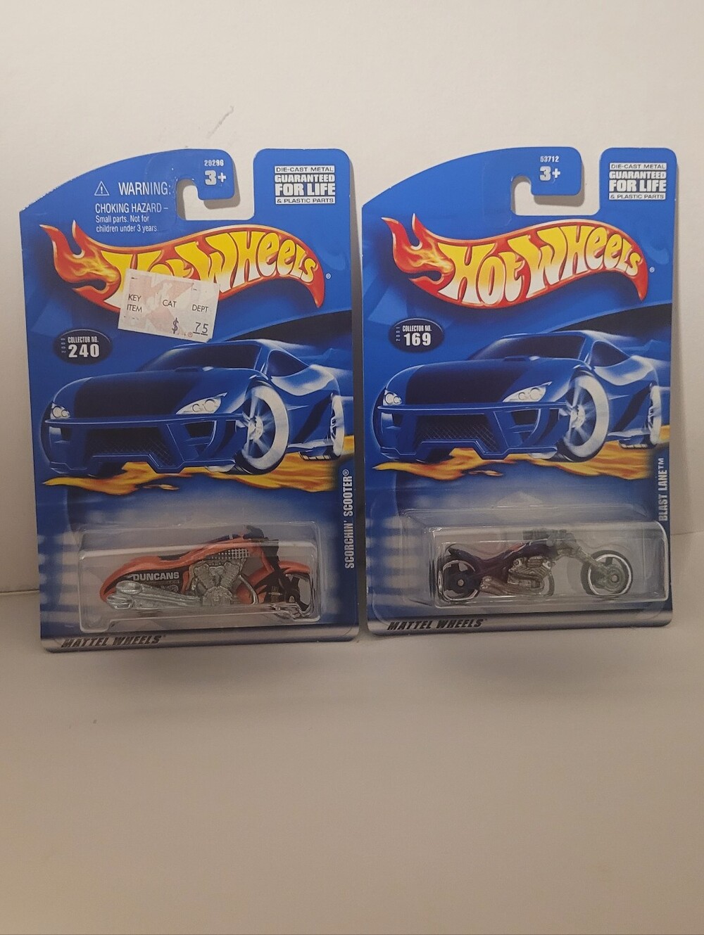 Two Pack Hot Wheels Duncans Orange Scooter And Blast Lane Bike Adult Die Cast